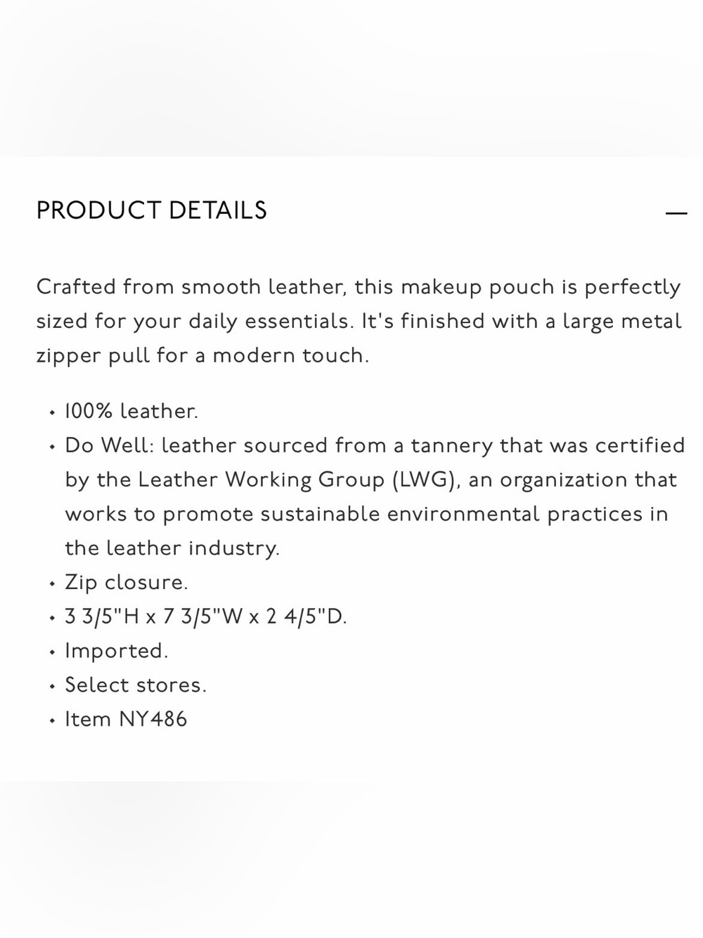 Madewell The Makeup Pouch in True Black Leather NY486 $68 - Picture 2 of 9